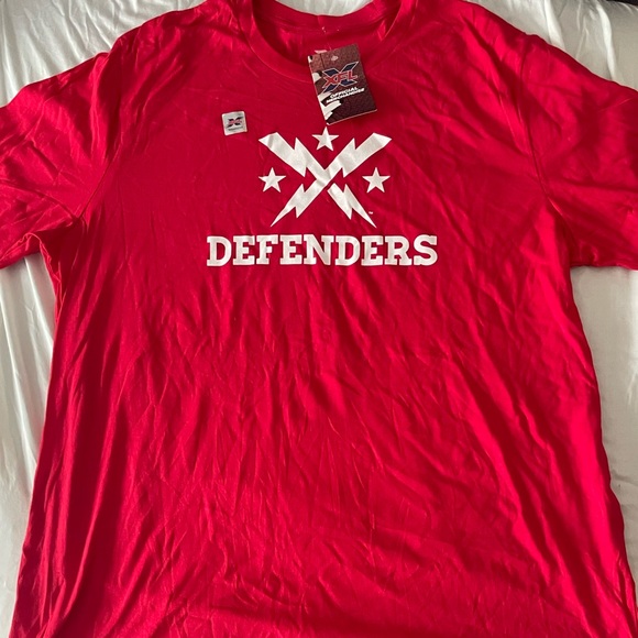 XFL Other - Washington DC Defenders XFL UFL Logo Tee Shirt Red White Size 2XL NWT